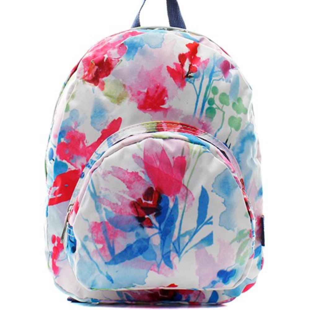 ADORABLE FLORAL CANVAS MINI BACKPACK/BOOK BAG!